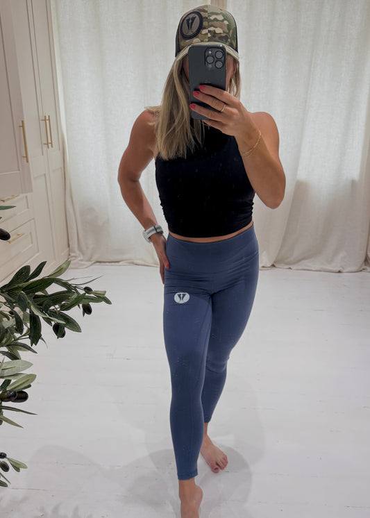 Blue High Waisted NPO Leggings