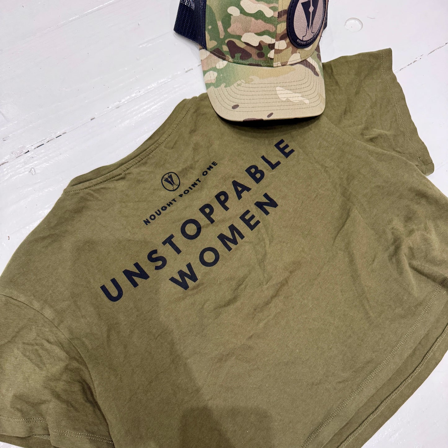 Olive Green Crop - NPO 'Unstoppable Women'