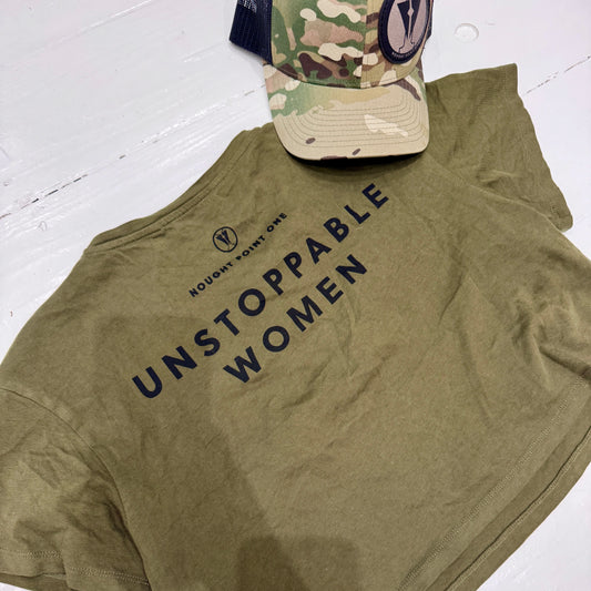 Olive Green Crop - NPO 'Unstoppable Women'